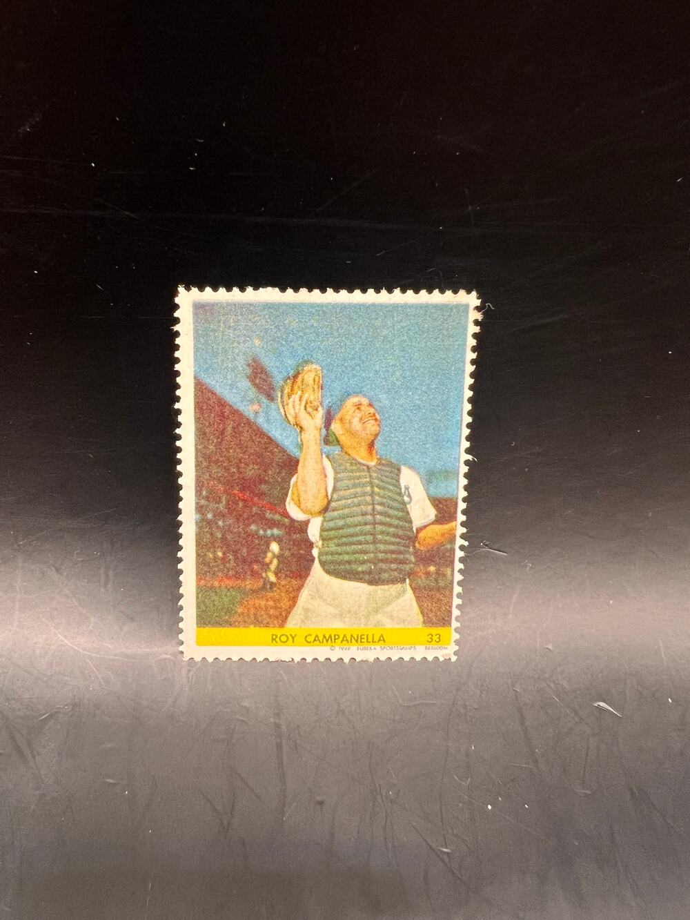 1949 Eureka Stamp Roy Campanella Rookie Brooklyn Dodgers Cover HOF MLB Baseball